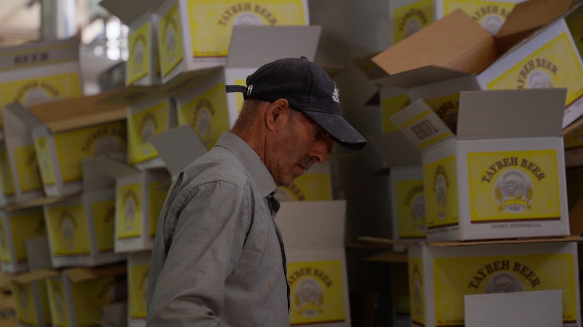 Packing boxes at Taybeh Brewing Co., West Bank (pictures courtesy of Taybeh & Brewgooder)