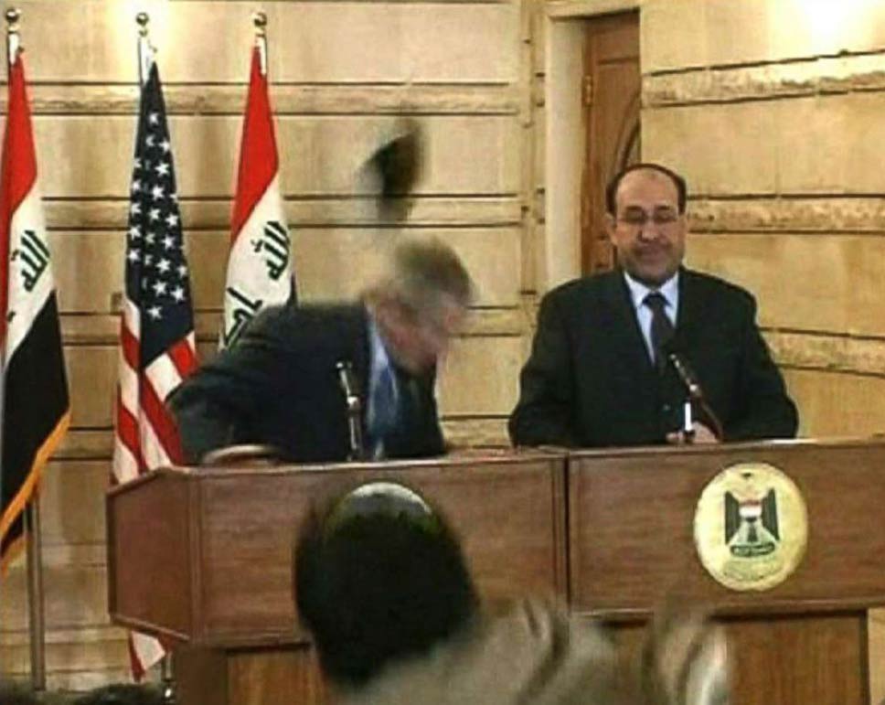 George W. Bush shoe throw