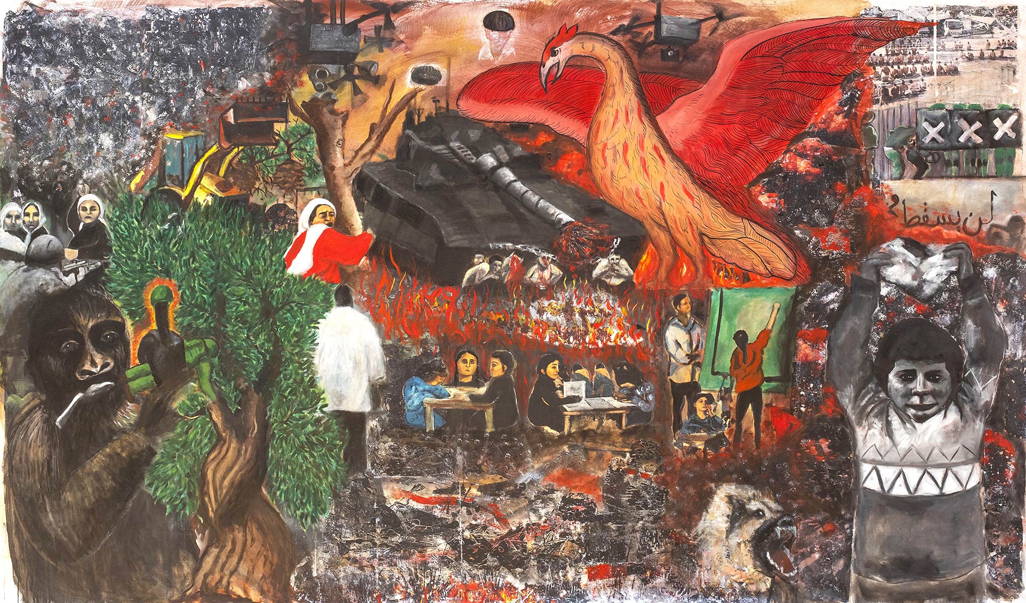 Malak Mattar painting