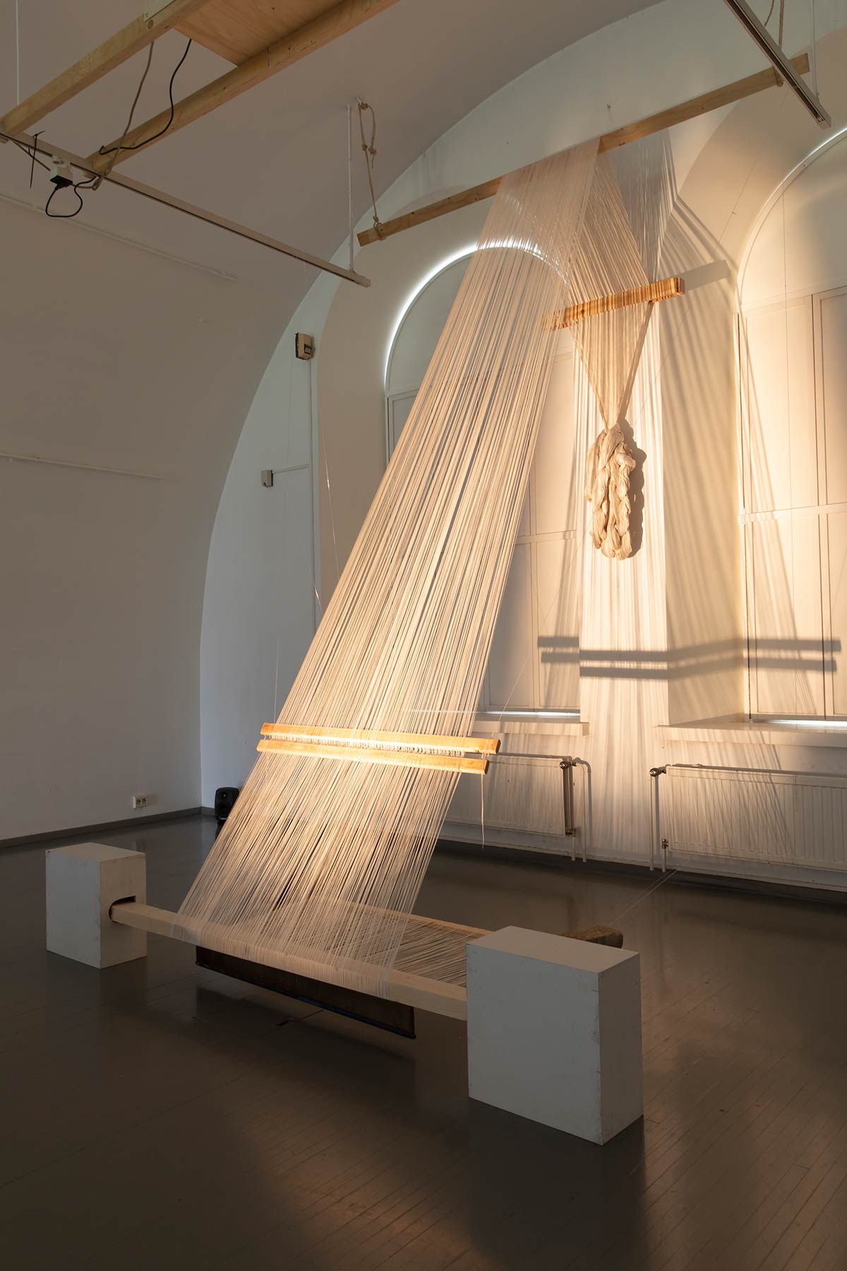 Multimedia installation of ‘If Only We Could Bury Our City,’ made from Lara’s research and interviews with Hussam Zaqout.